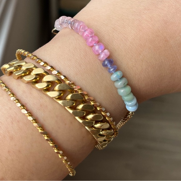 Encirkled Jewelry Half & Half Bracelet Cotton Candy 7” - Picture 2 of 9